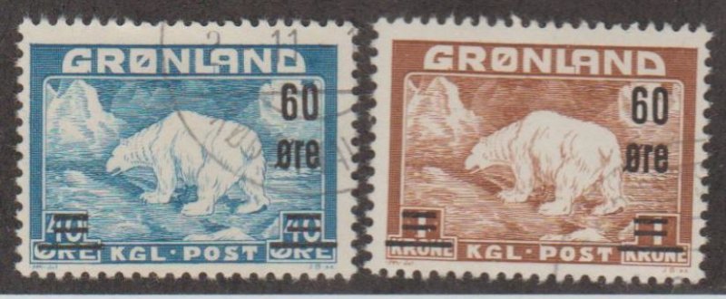Greenland Scott #39-40 Stamp - Used Set