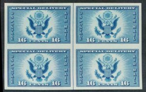 U.S.#771  Air Post Spec. Deliv.16c Imperf Block of 4 w/Vert.Line, MNH. NGAI.