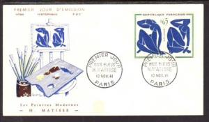 France 1015 Painting 1961 U/A FDC 