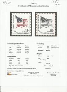 # 1597 MINT NEVER HINGED FORT McHENRY FLAG XF+