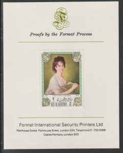 RAS AL KHAIMA 1972 PORTRAITS OF MOZART  imperf on FORMAT INT PROOF CARD