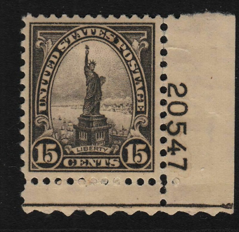 1931 Sc 696 MH Statue of Liberty plate number single Hebert CV $12.50