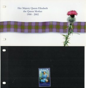 2002 Sg 982 Queen Elizabeth the Queen Mother Commemoration Presentation Pack 