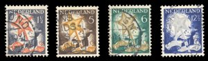 Netherlands #B66-69 Cat$19.75, 1933 Child Welfare, set of four, used