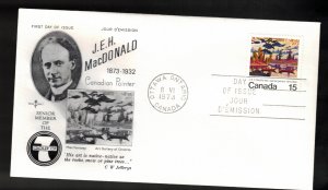 CANADA FDC Scott # 617 - Painter J E H MacDonald - Rose Craft Cachet