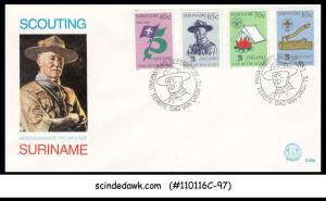 SURINAME - 1983 YEAR OF THE SCOUT - 4V - FDC