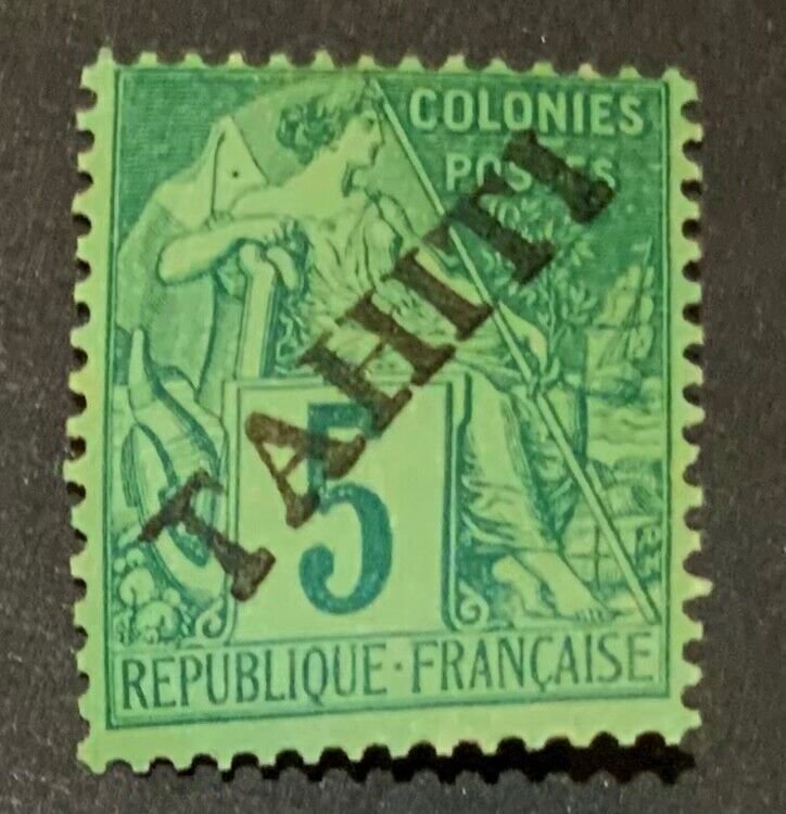TAHITI (FRENCH) 1893 5 cents SG10 VERY LIGHTLY MOUNTED MINT