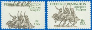 USA EFO, Color Shifted Scott #1934, FREDERIC REMINGTON, Normal Included! (SK)