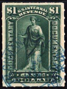 R173 $1.00 Documentary Stamp (1898) Used