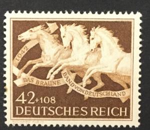 (BJ Stamps) GERMANY, B205. 1942, 42 + 108pf brown. FVF, OG, MNH. CV $8.50.
