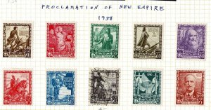 Italy #400-9 MH (407 used) cpl New Empire