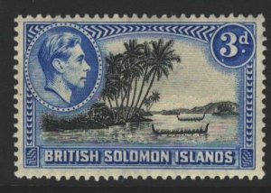 Solomon Islands Sc#72 MH - gum toning