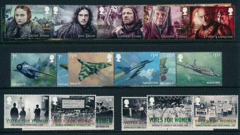 GB 2018 Complete Commemorative Year Set Collection Without M/sheets 13 sets U/M