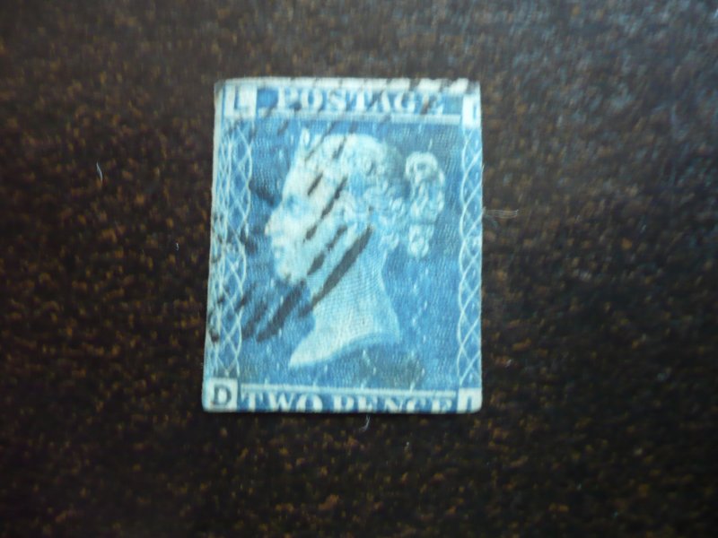 Stamps - Great Britain - Scott# 29 - Plate 8 - Used Part Set of 1 Stamp