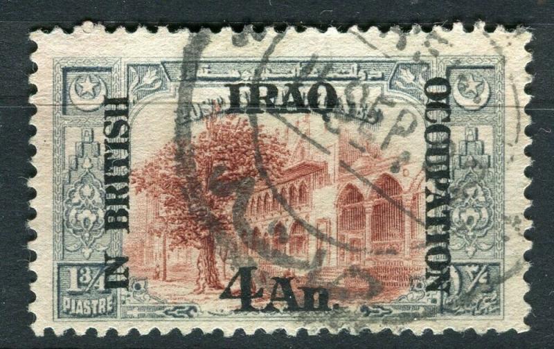 IRAQ; 1918 BRITISH OCCUPATION issue fine used 4a. value + good POSTMARK