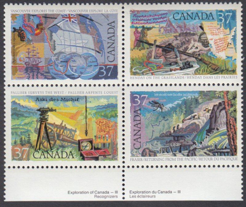 Canada - #1202a Exploration of Canada - Recognizers, Block of Four - MNH