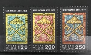 Vatican City 1978, #638-40, MNH.