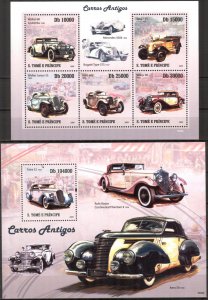 Sao Tome and Principe 2009 Classic Cars sheet + S/S MNH