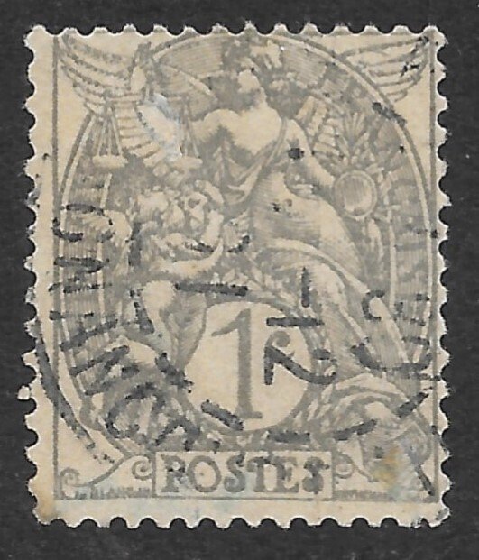 France 1c gray Liberty Equality Fraternity issue of 1900, Scott 109 Used