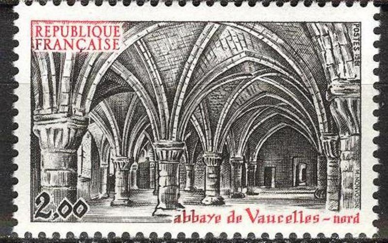 France 1981 Tourism Architecture Abbey of Notre Dame de Vaucelles MNH