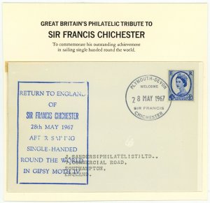 Sir Francis Chichester Return Single Handed Round the World Sailing 1967 England