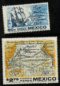 Mexico #C300-1 MNH cpl friendship Philippines