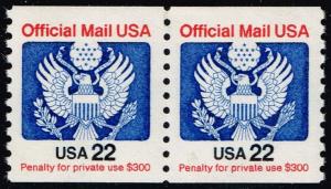 US #O136 Official Mail; MNH Pair (2.00)