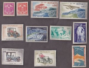 100 ALL DIFFERENT MONACO STAMPS, MOSTLY MINT NH