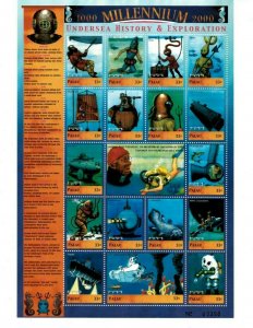 Palau - 2000 - Millennium Undersea History - Sheet of Seventeen - MNH