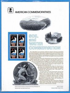 USPS COMMEMORATIVE PANEL #210 SOIL/WATER CONSERVATION #2074