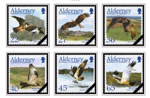 COLOR PRINTED ALDERNEY 1983-2018 STAMP ALBUM PAGES (80 illustrated pages)