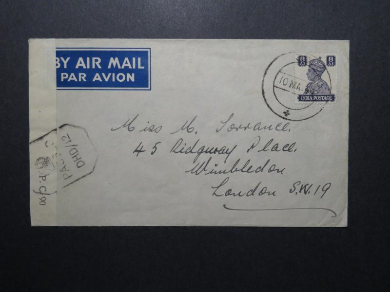 India 1944 Merchant Navy Cover to UK / Censored  - Z12382