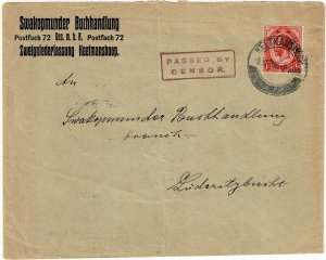 South West Africa 1916 Keetmanshoop cancel on cover to Luderitzbucht, censored