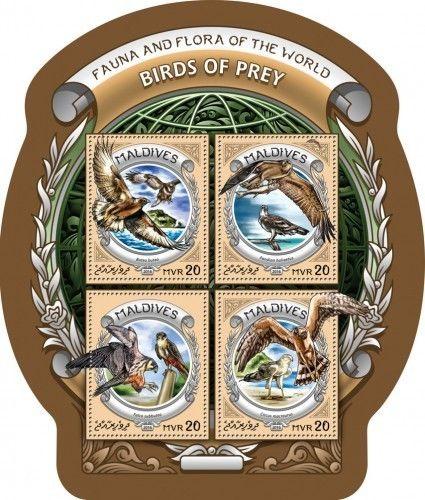 Z08 MLD16603a MALDIVES 2016 Birds of prey MNH