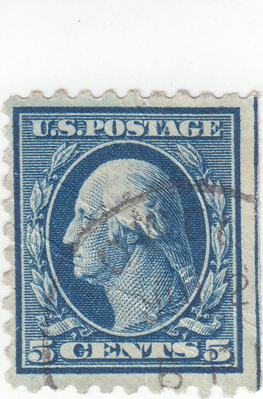 Scott #428 - 5c Blue - Washington - Used