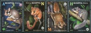 Belarus 2021 MNH Wild Animals Stamps Rodents Red Book Squirrels Fauna 4v Set