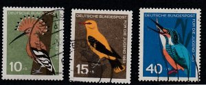 Germany # B388-389, B391, Birds, Used. 1/3 Cat.