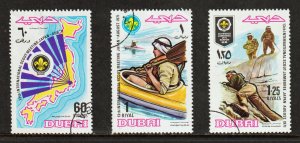 Dubai -1971 Scout Jamboree, Japan - Set of Three - CTO