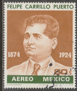 MEXICO C435, Birth Centenary of Felipe Carrillo Puerto USED. F-VF. (1305)