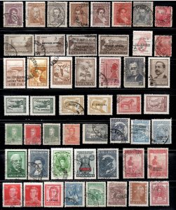 50 Different F-VF Used Argentina with Official Stamps - I Combine S/H