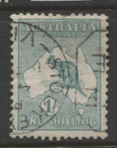 Australia - Scott 10 - Kangaroo -1913 - FU - Wmk 8 - 1/- Stamp6