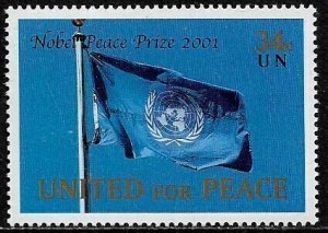 United Nations #816 MNH Stamp - UN Flag - Nobel Peace Prize