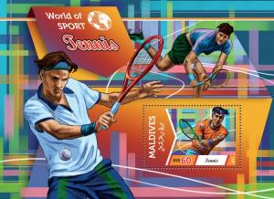 MALDIVES 2015 SHEET TENNIS SPORTS mld15604b