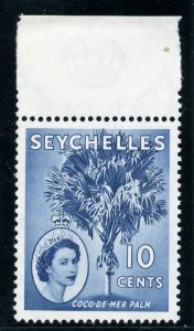 Seychelles 1961 QEII 10c blue superb MNH. SG 176ab.