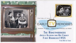 AO-4414t-1, 2009, Early TV Memories, FDC, Add-on Cachet, Digital Color Postmark,