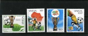 SENEGAL 1988 SOCCER AFRICAN CUP SET OF 4 STAMPS MNH