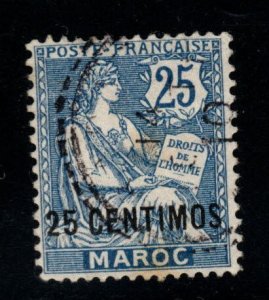 French Morocco Scott 18 Used stamp Face free of cancel