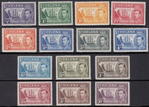 1938-44 ST. HELENA KGVI DEFINITIVES (SG# 131-140) MH/MLH VF