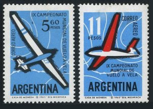 Argentina C85-C86, MNH. Michel 808-809. 9th World Gilding Championships, 1963.