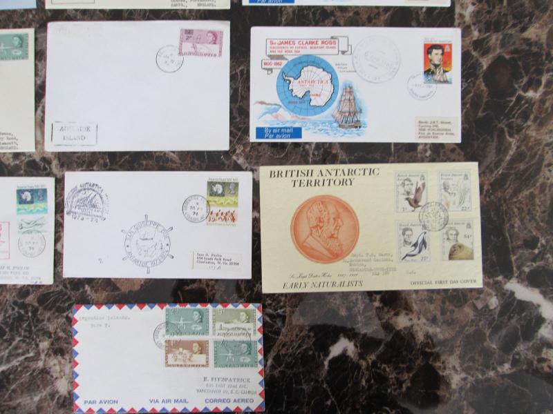 Lot of 17 Covers Postal History British Antarctic Territory